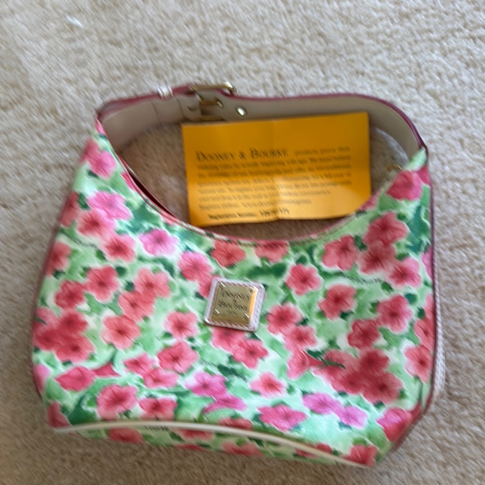 Dooney & Bourke Floral Pink and Green Women's Bag